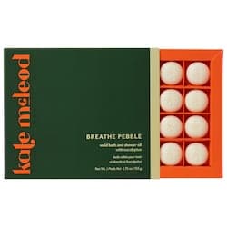 Kate McLeod pebble exfoliating solid bath shower oil with fresh eucalyptus