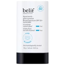 belif aqua bomb korean glow sunstick spf50