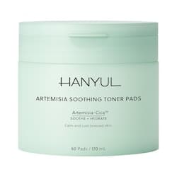 Hanyul artemisia soothing toner pads with centella asiatica hyaluronic acid