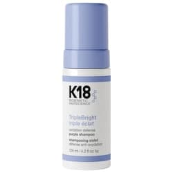 K18 Biomimetic Hairscience triplebright oxidation defense purple shampoo foam