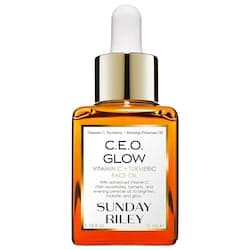 Sunday Riley c e o glow vitamin c turmeric face oil